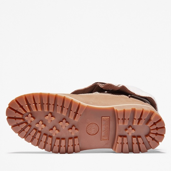 Timberland Authentics Waterproof Roll-Top Boot Size 7.5 Light Brown Nubuck - Picture 5 of 14